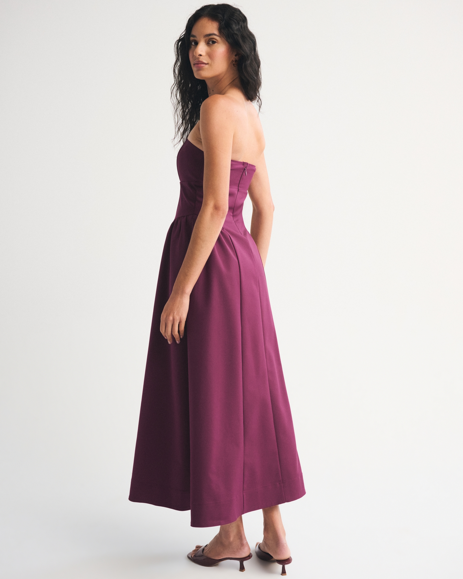 Bra-Free Dipped Waist Maxi Dress
