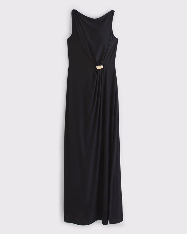 Women's Bra-Free Draped Hardware Maxi Dress | Women's Clearance |  Abercrombie.com