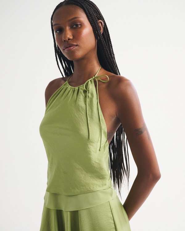 Open-Back Halter Set Top