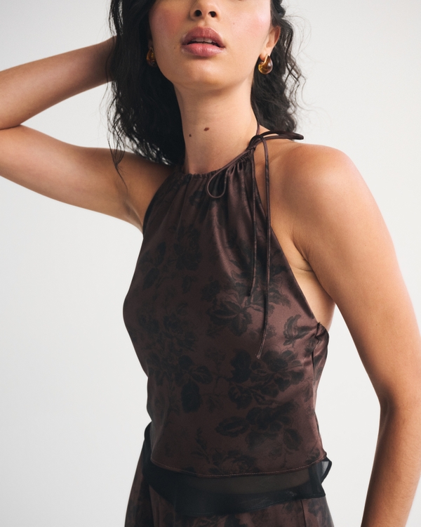 Open-Back Halter Set Top