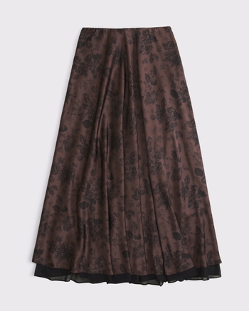 High Rise Satin Maxi Set Skirt from Abercrombie & Fitch - $49.99