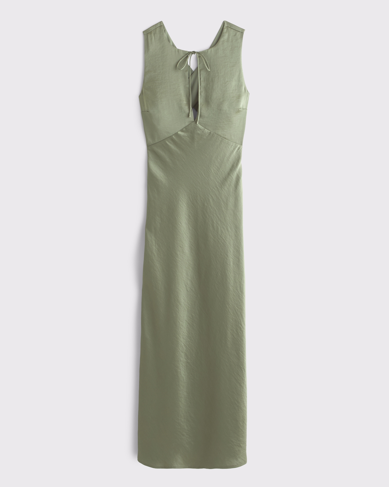 High-Neck Keyhole Maxi Dress
