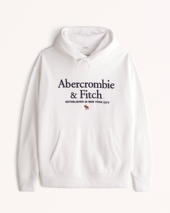 White hoodie abercrombie deals