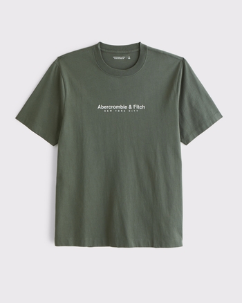 【Abercrombie & Fitch】クラシック ポリッシュ ロゴ Tシャツ メンズ クラシック ポリッシュ ロゴTシャツ | メンズ セール