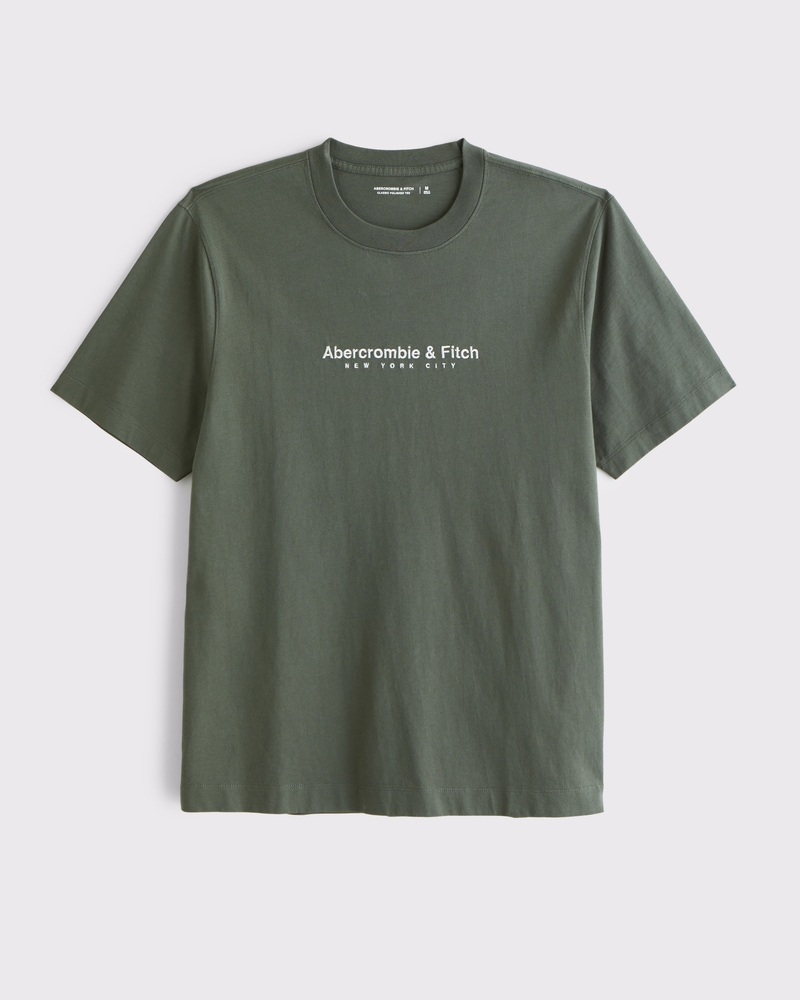 Abercrombie & Fitch クラシック ポリッシュ ロゴ Tシャツ メンズ クラシック ポリッシュ ロゴTシャツ | メンズ トップス