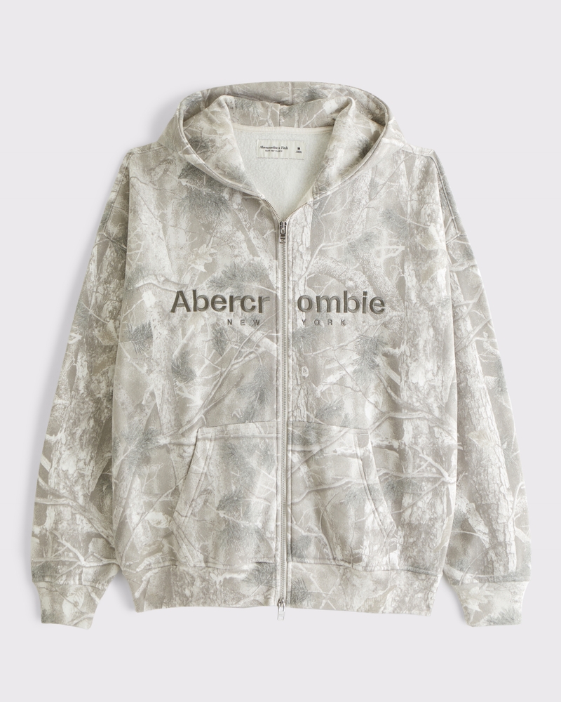 Men's Logo Full-Zip Hoodie | Men's Tops | Abercrombie.com