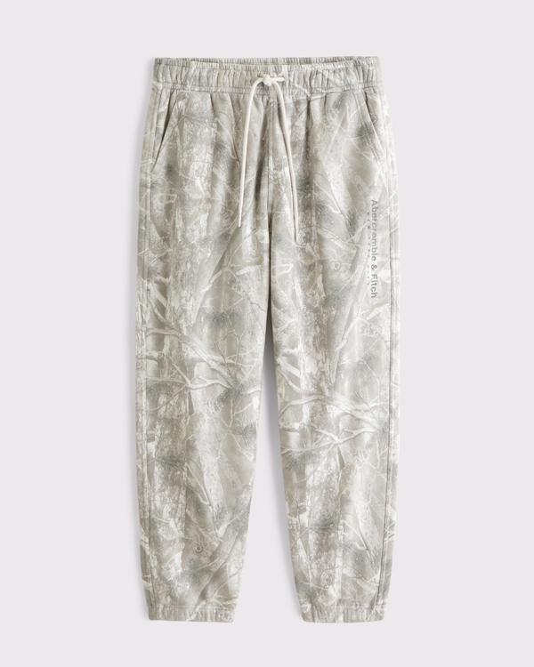 ロゴ シンチ スウェットパンツ, ライトグレーカモフラージュ view 1