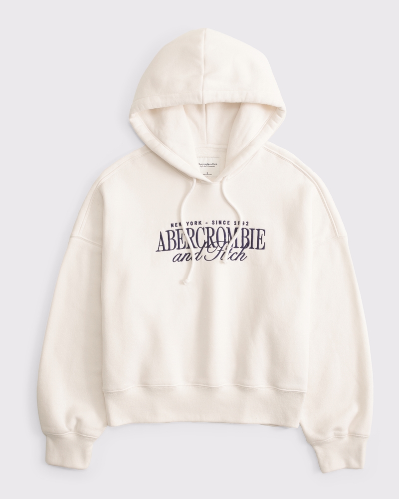 Abercrombie & Fitch ☆ロゴ オーバーサイズ フーディ Abercrombie & Fitch zip through logo hoodie in light gray | ASOS