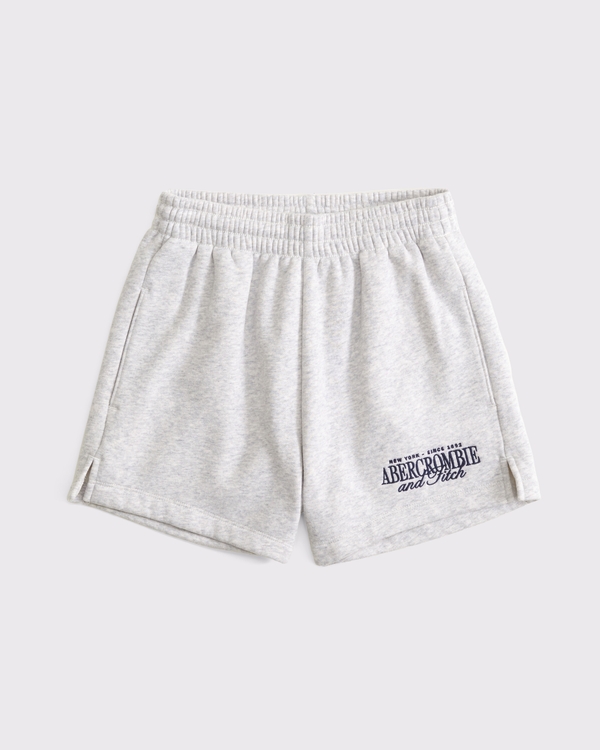 Logo Fleece Short, Light Gray view 1