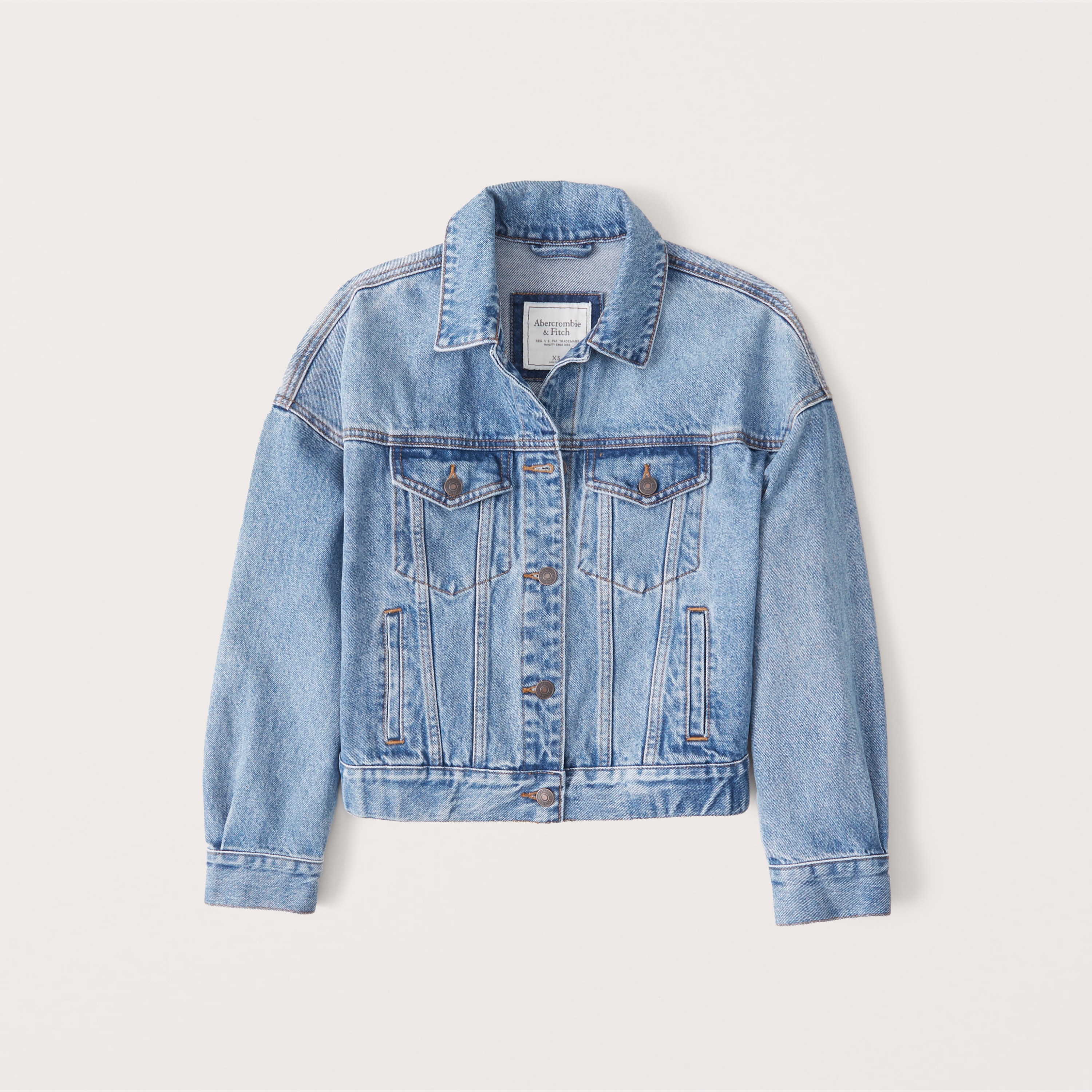 cropped denim jacket hollister