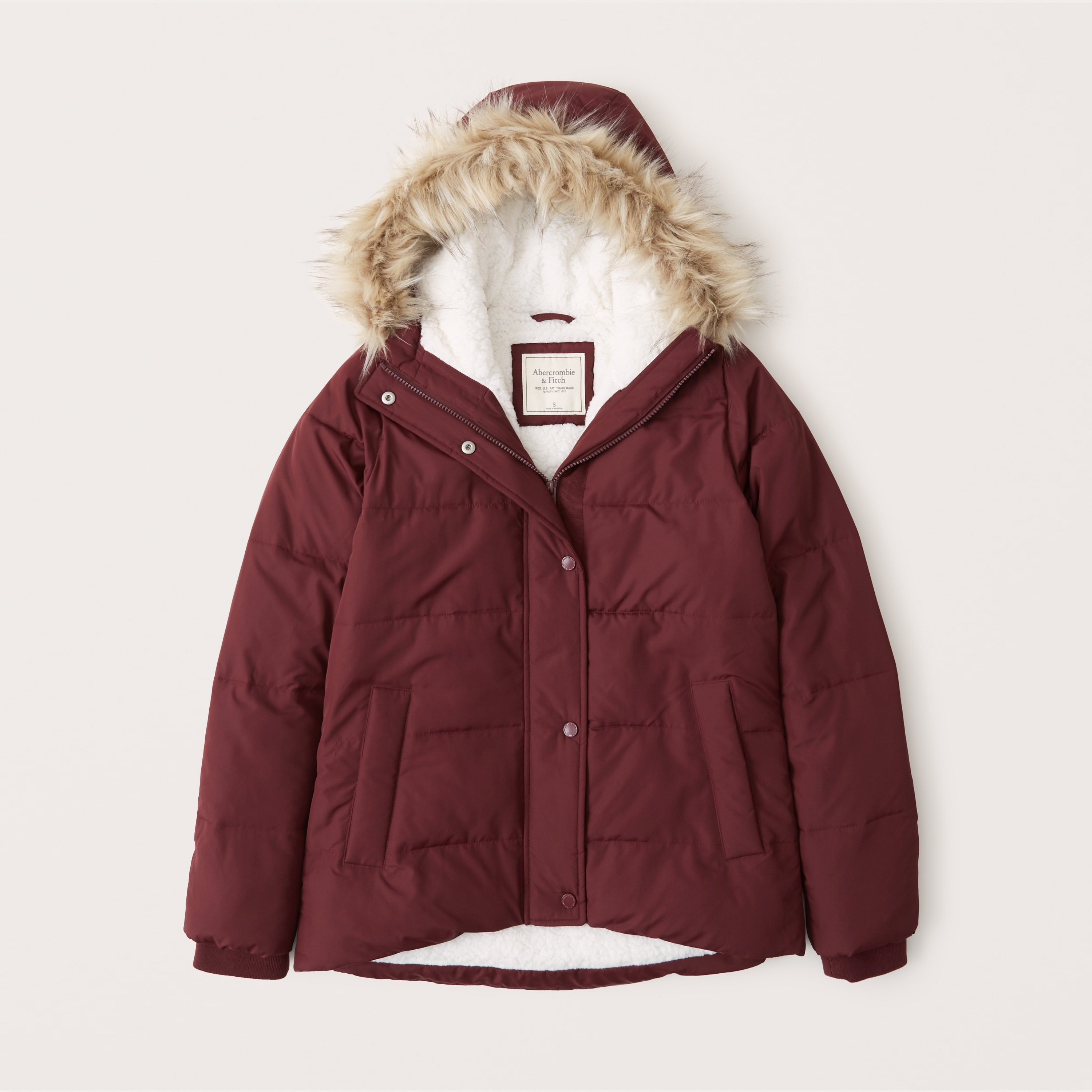 abercrombie & fitch hooded padded jacket