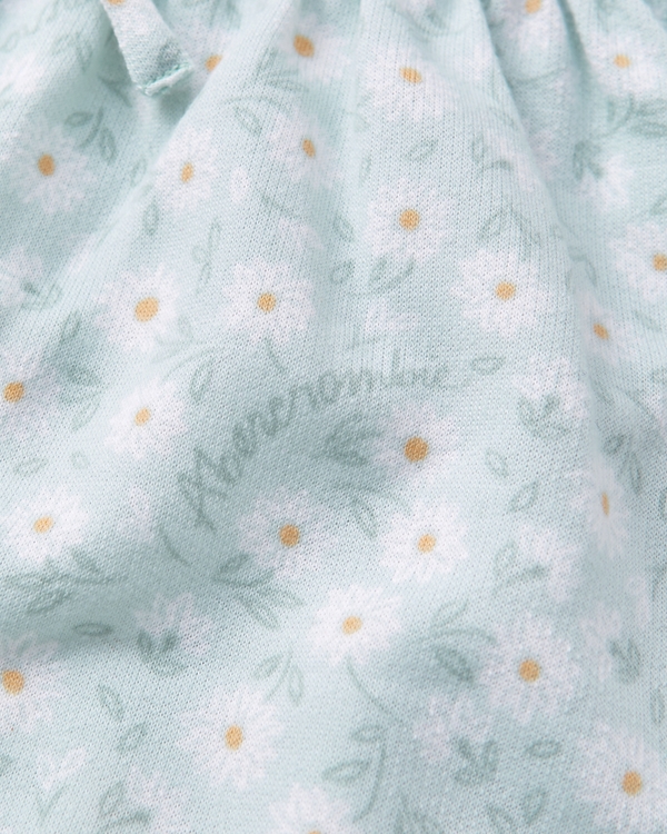 sleep romper, Mint Green Floral view 2