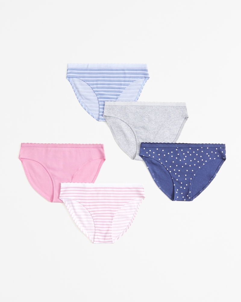 5-pack ribbed bikini briefs