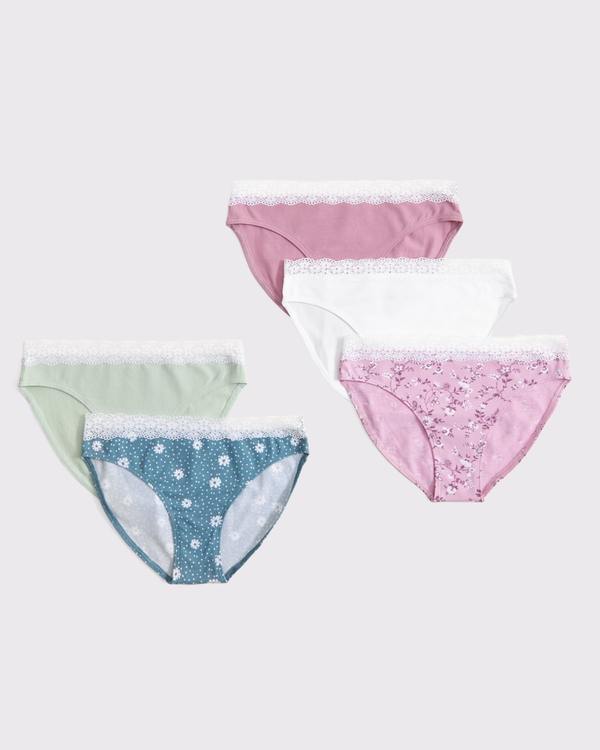 5-pack bikini briefs, Pink And Green Multicolor view 1