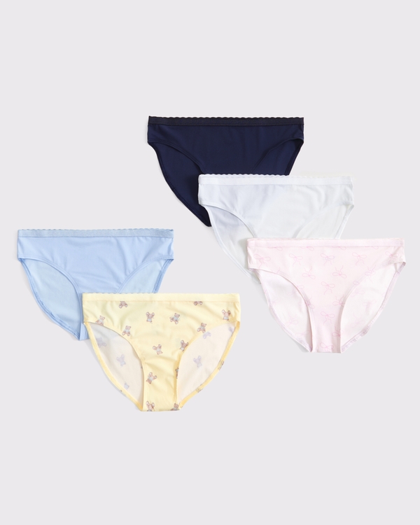 5-pack seamless bikini briefs, Blue Multicolor view 1