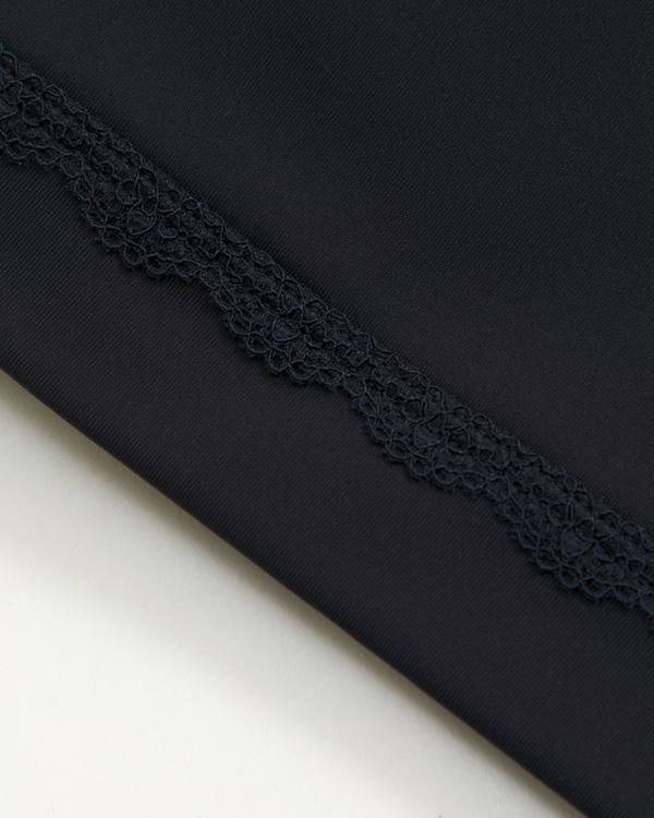 ypb lace-trim sports bra, Black view 2