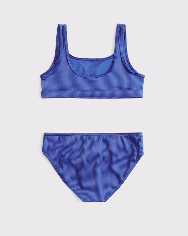 scoop neck two-piece swimsuit, Violet Blue view 2