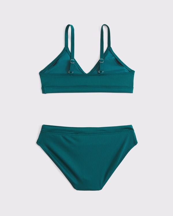 triangle two-piece swimsuit, Midnight Green view 2
