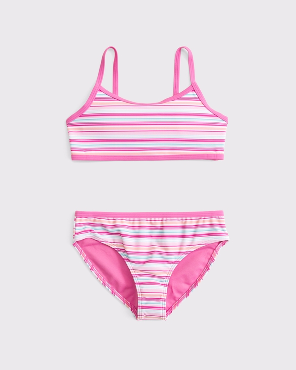 scoop neck two-piece swimsuit