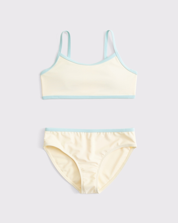scoop neck two-piece swimsuit