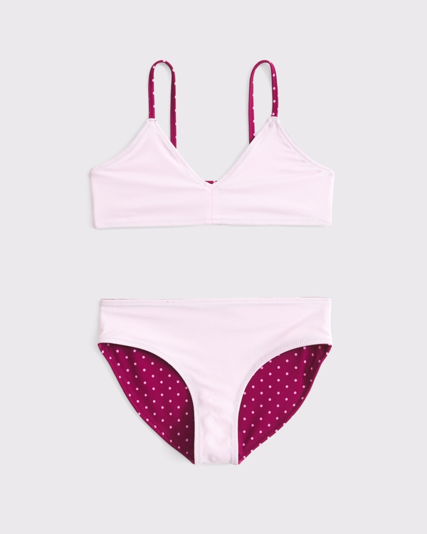 reversible triangle two-piece swimsuit, Pink Dot view 2