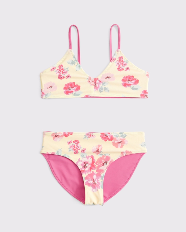 reversible triangle two-piece swimsuit, Guava Pink view 2