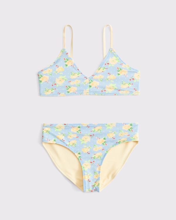 reversible triangle two-piece swimsuit, Creamy Yellow view 2