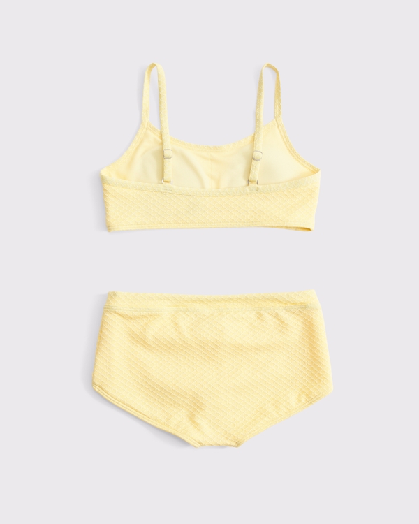 scoop neck two-piece swimsuit, Soft Yellow view 2