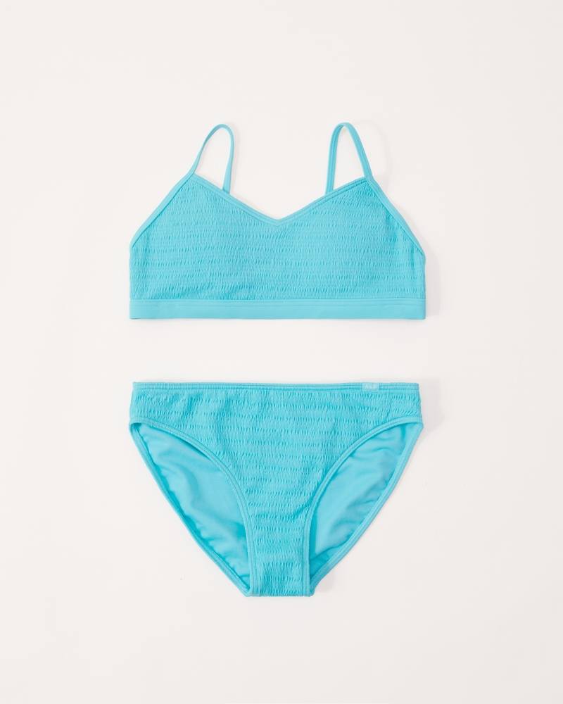 Bikini Arena Vintage Per Bambine - Costume Due Pezzi Triangolo, Tessuto Riciclato