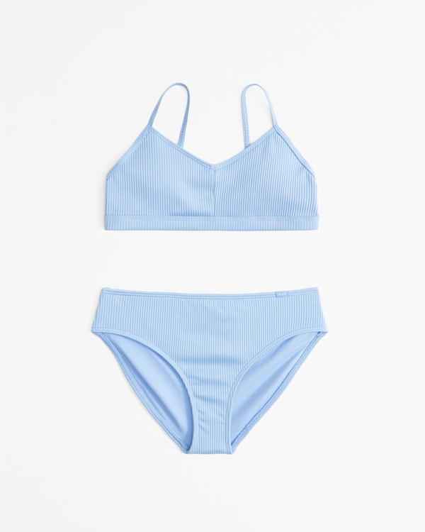 triangle two-piece swimsuit, Light Blue