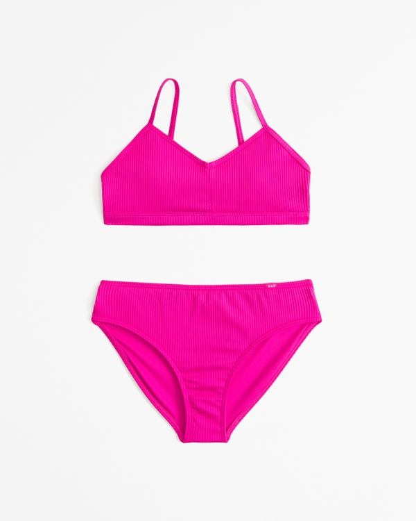 triangle two-piece swimsuit, Pink