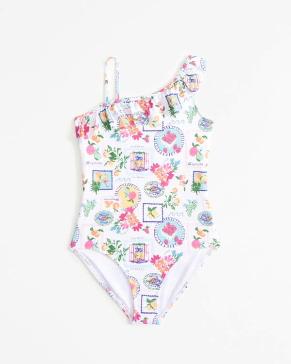 Buy Lucky Brand kids girl allover print one piece swimsuit pink combo  Online