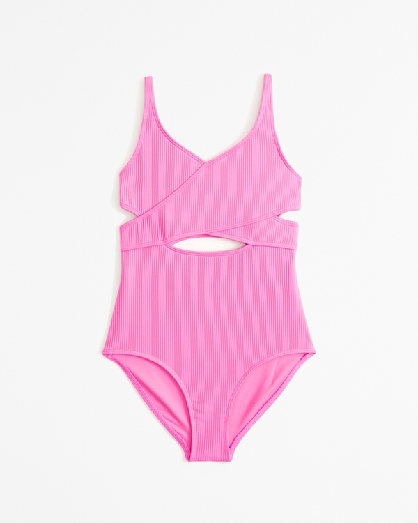  Tween Girls 7-18 Fuchsia Stripe One-Piece Swimsuit (14,  Fuchsia): Clothing, Shoes & Jewelry