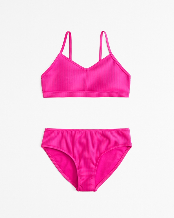 triangle two-piece swimsuit, Pink