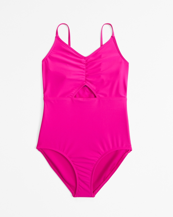 cinched one-piece swimsuit, Pink