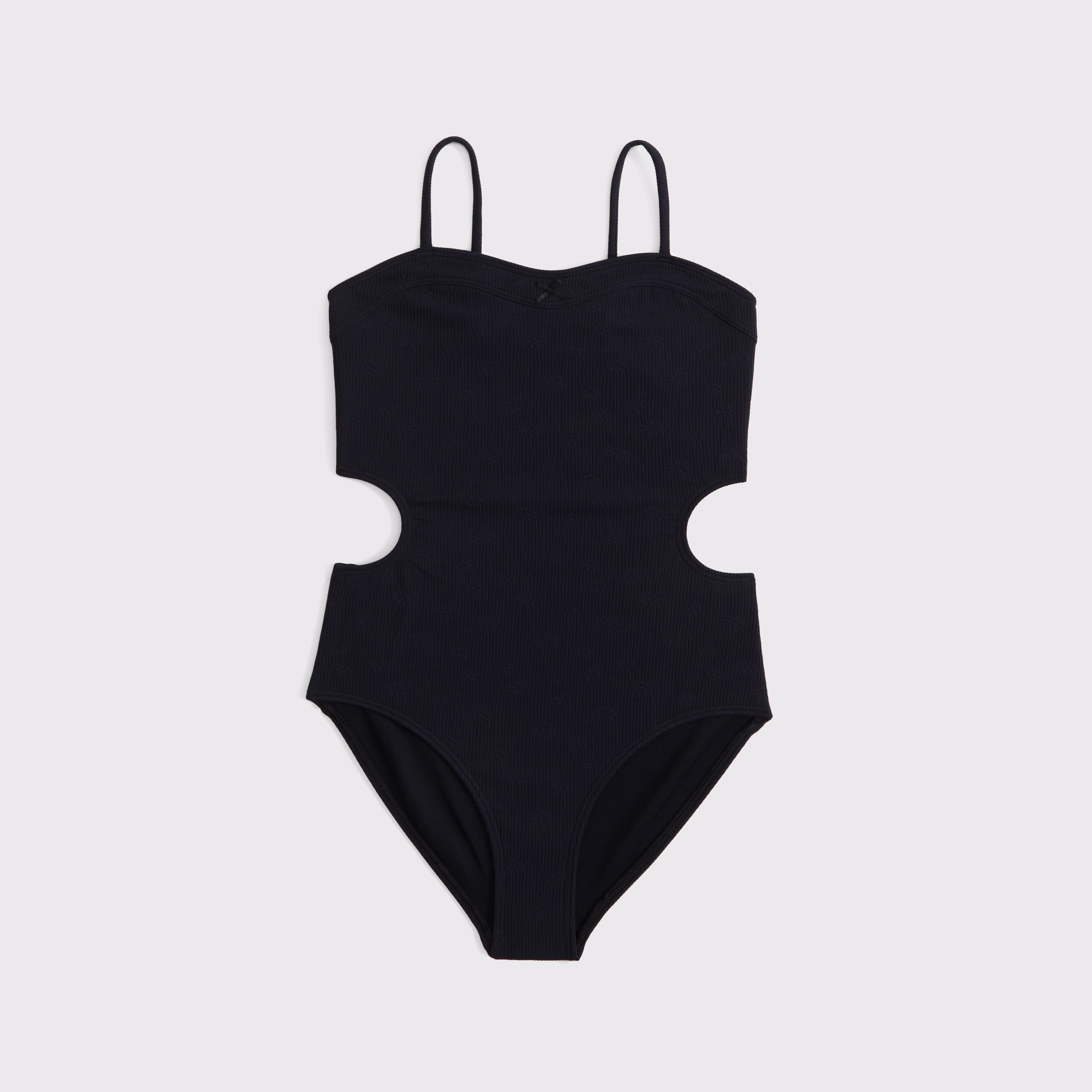 Abercrombie & Fitch Kids' Demi Cup Cutout One-piece Swimsuit In Black