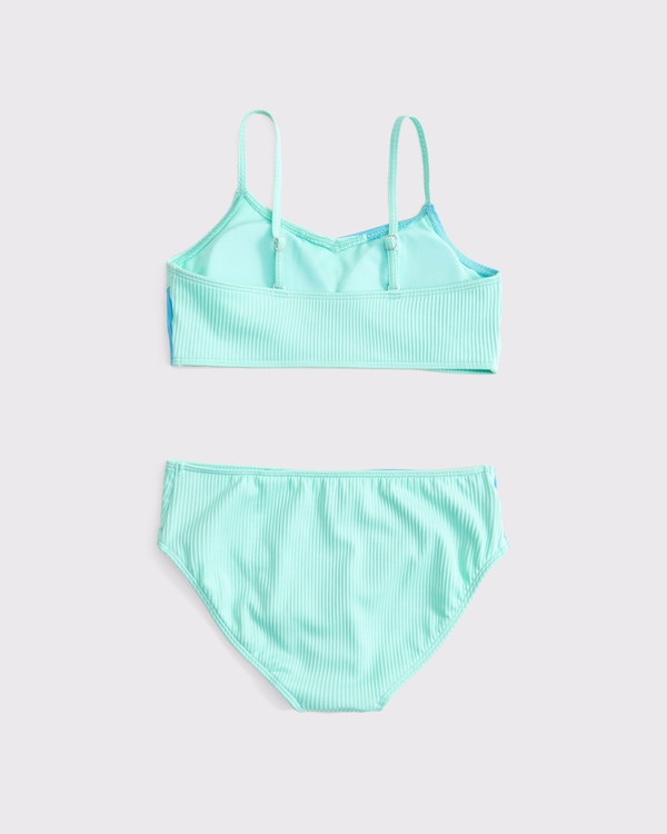 cross-wrap two-piece swimsuit, Blue view 2