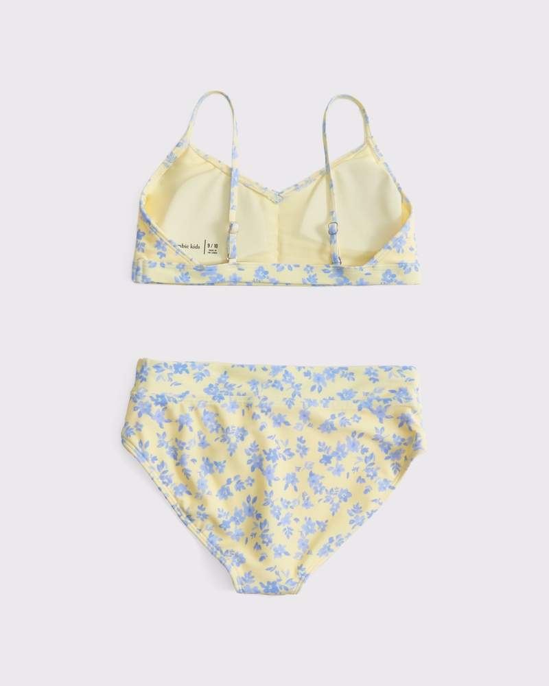 cinched triangle two-piece swimsuit