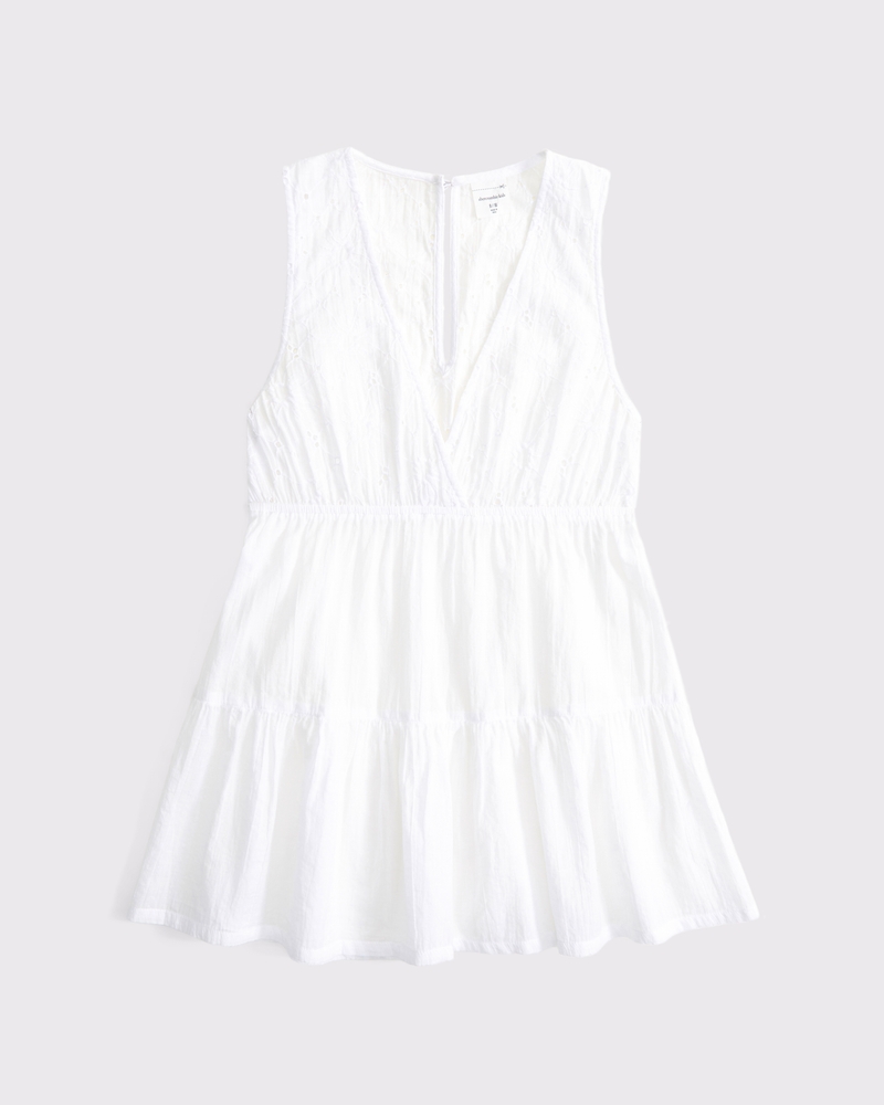 Girls Woven Mini Dress Coverup | Abercrombie Swimsuits