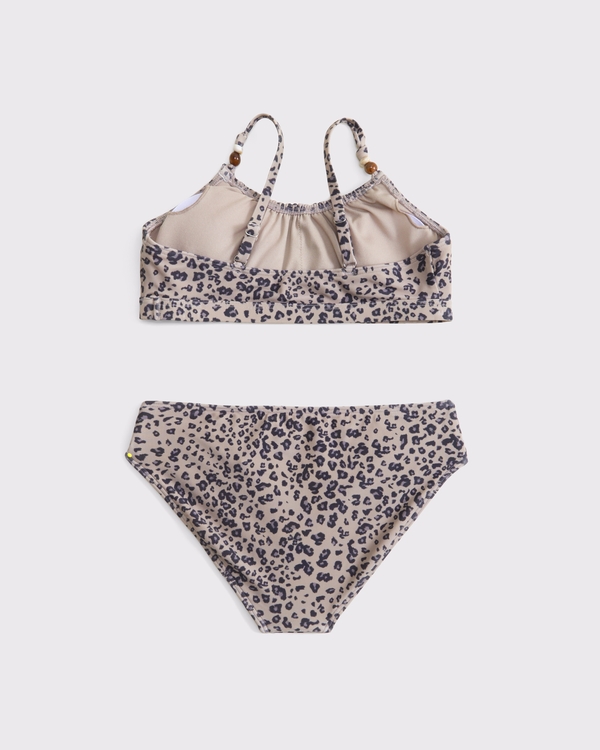 beaded scoopneck two-piece swimsuit, Cheetah Print view 2