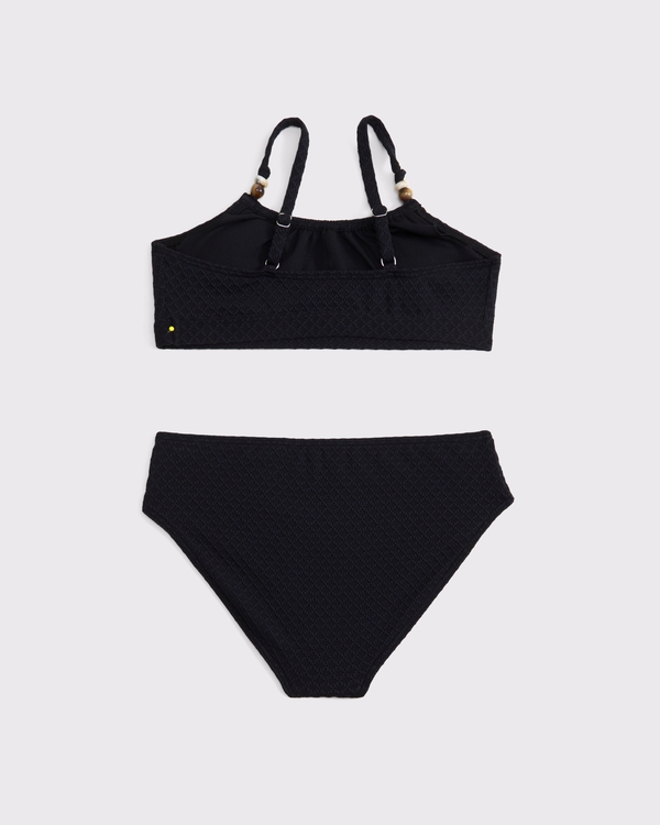 beaded scoopneck two-piece swimsuit, Black view 2