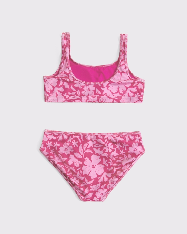 scoopneck two-piece swimsuit, Pink Pattern view 2