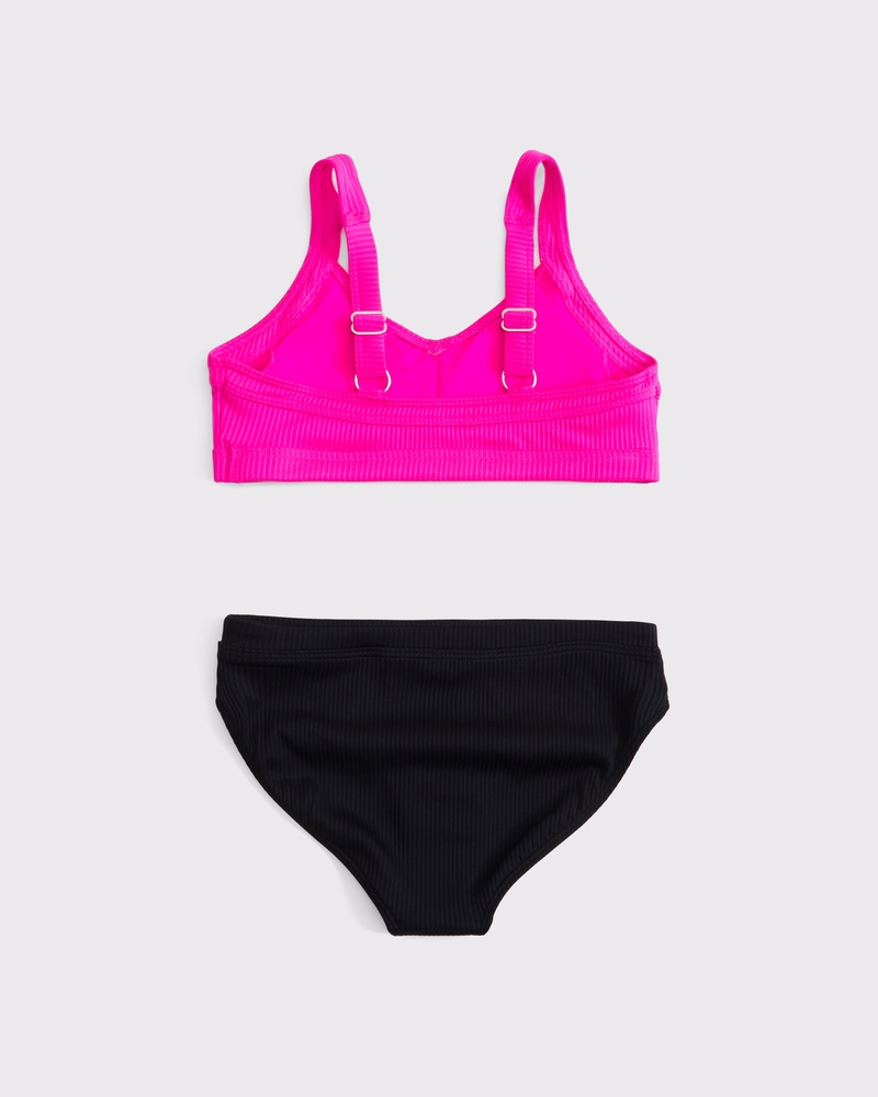 thick strap triangle two-piece swimsuit