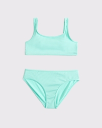 scoopneck high waist two-piece swimsuit