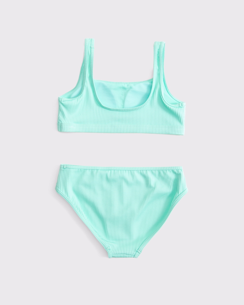 scoopneck high waist two-piece swimsuit