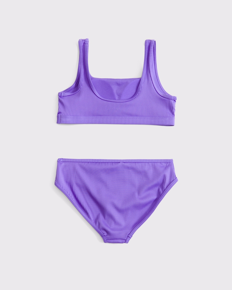 scoopneck high waist two-piece swimsuit