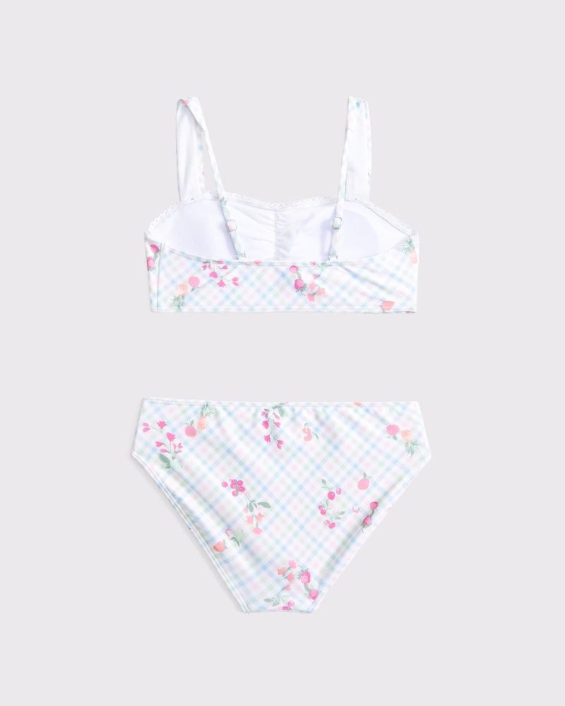sweetheart cinched two-piece swimsuit