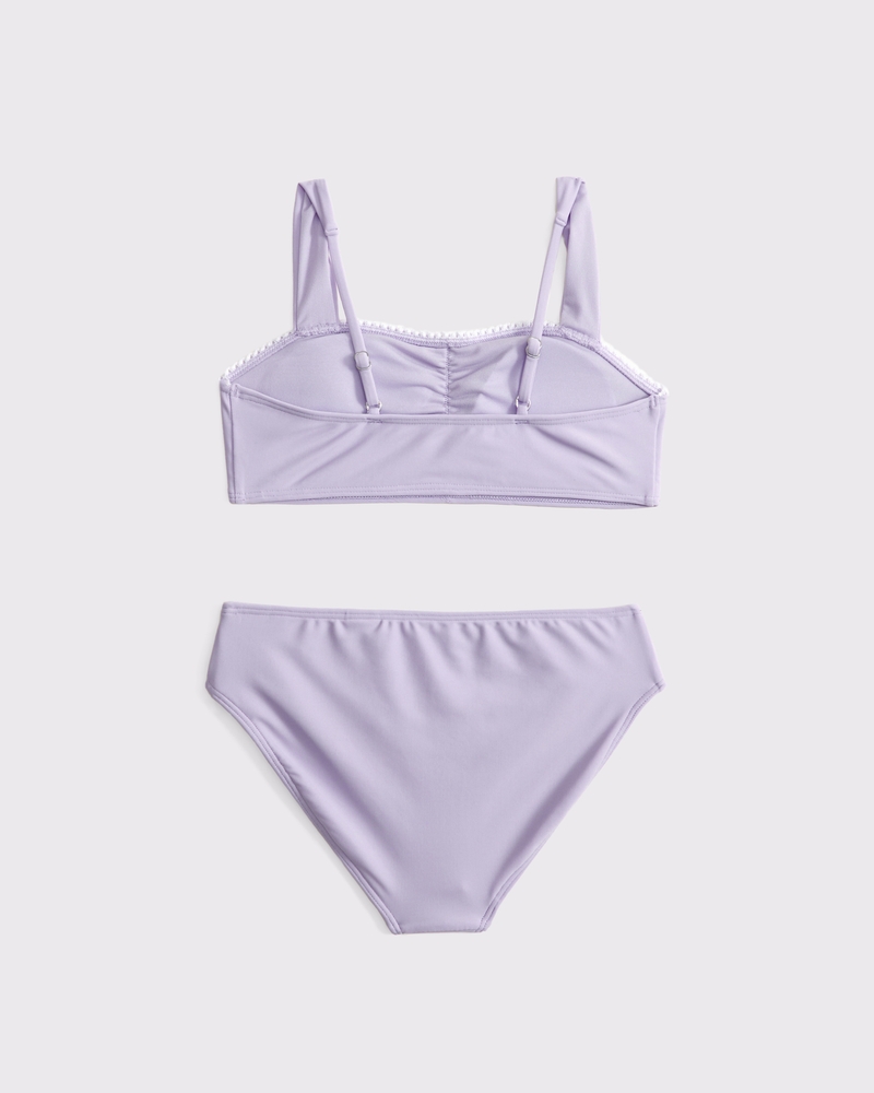 sweetheart cinched two-piece swimsuit