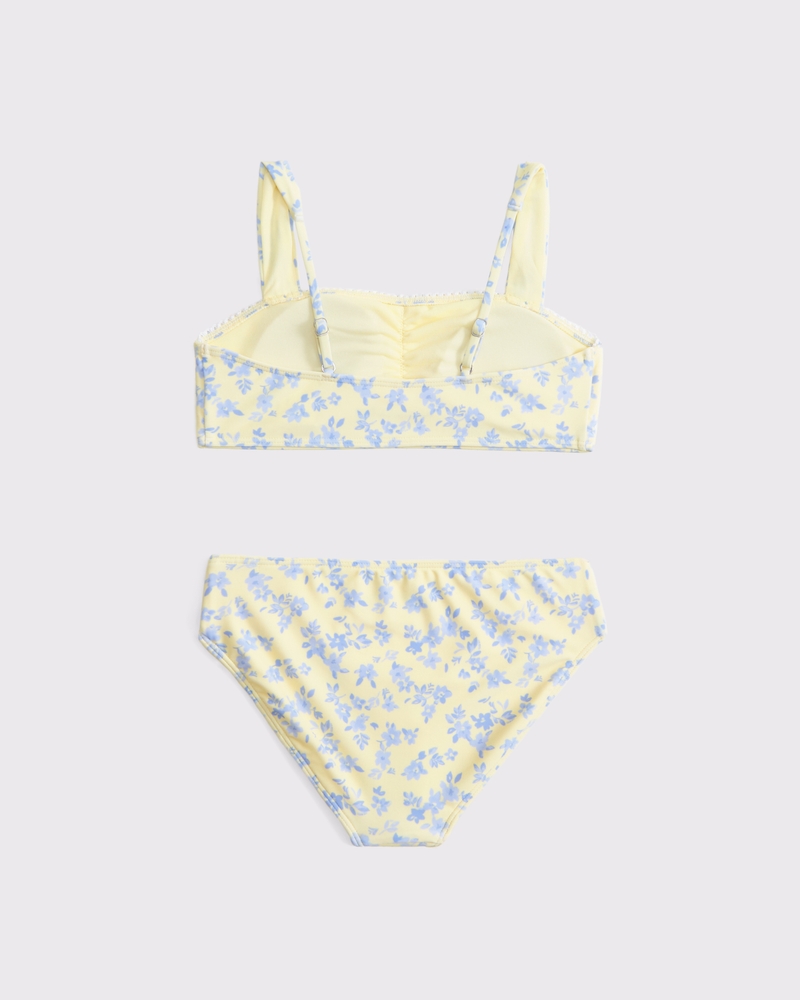 sweetheart cinched two-piece swimsuit