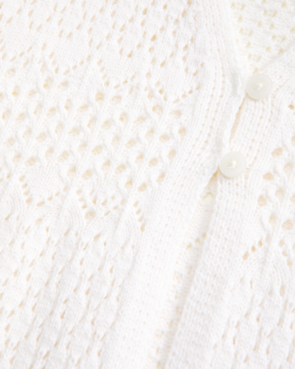 short-sleeve mini dress coverup, White view 2